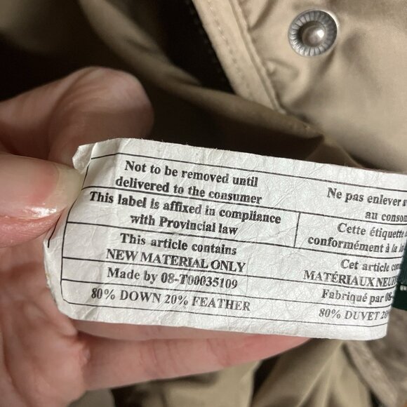 Lauren Ralph Lauren Puffer Coat Womens Tan Mid Long Full Zip Winter Down Filled - Picture 7 of 10